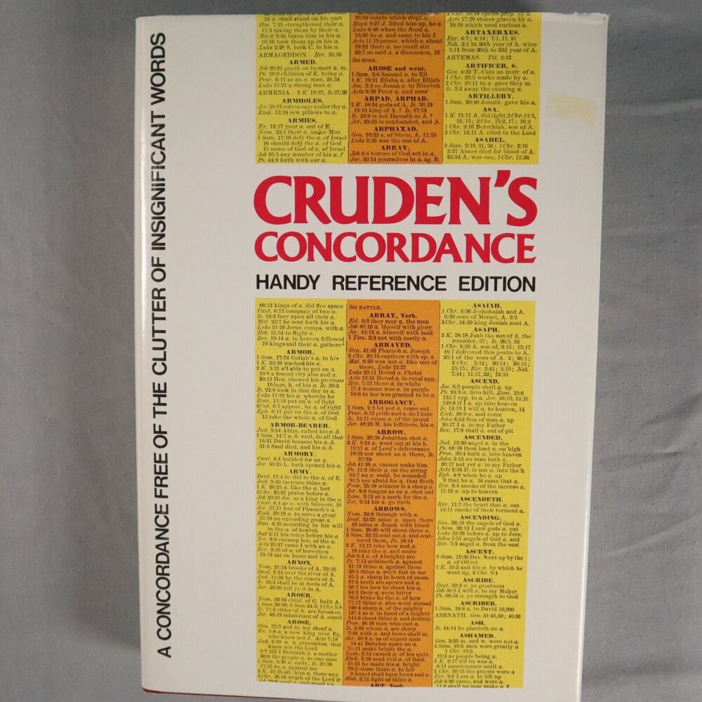 Cruden's Concordance Handy Reference Edition 1977 Hardcover